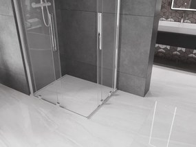 Mexen Velar Duo, sprchový kút s posuvnými dverami 90(dvere) x 80(dvere) cm, 8mm číre sklo, chrómový profil, 871-090-080-02-01