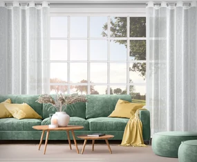 ZÁCLONA NA KRÚŽKOCH KELLY 140X250 CM BIELA