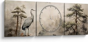 Obraz - Kreslená krajina (s hodinami) (90x30 cm)
