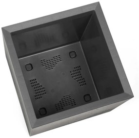 PLASTOVÝ KVETINÁČ NA KOLIESKACH BETONIQUE ECO 60X40X40 CM IMITÁCIA BETÓNU ANTRACITOVÁ