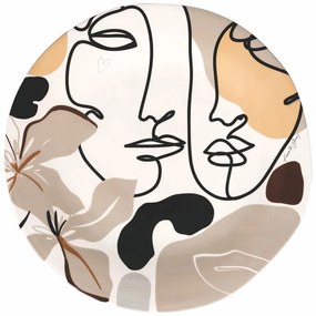 Keramický servírovací tanier VDE Tivoli 1996 Face to Grey, ø 39 cm
