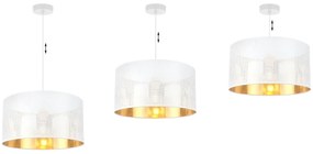 Závesné svietidlo Asti0, 1x biele PVC tienidlo, (fi 35cm), g, w