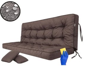 Vankúš na záhradnú hojdačku POLA 120 cm tmavohnedý ekolen