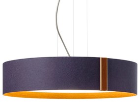 Závesné LED svetlo LARAfelt, Ø55cm, indigo/škorica