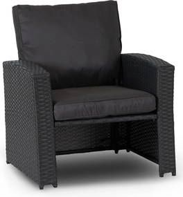 Záhradný nábytok Floryda z umelého ratanu tmavosivý