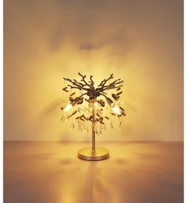 Globo 64138TS - Stolná lampa QUEENA 3xE14/40W/230V strieborná