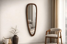 Asymetrické zrkadlo LAGO – Tmavý Orech (55x122 cm)