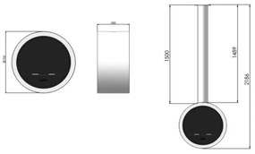 InFire - Závesný BIO krb pr. 70 cm 3kW biela