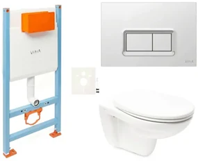 Závesný wc set VitrA Normus do ľahkých stien / predstenová SIKOVSNOR54680