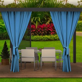 Záhradný vodeodolný záves do altánku v modrej farbe Šírka: 155 cm | Dĺžka: 220 cm