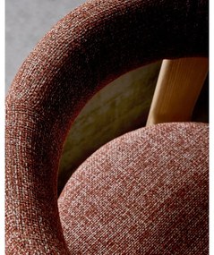 Jedálenská stolička z jaseňového dreva v prírodnej farbe/v terakotovej farbe Granite – Kave Home