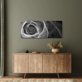 Obraz - Abstraktné ruže čiernobiela (120x50 cm)