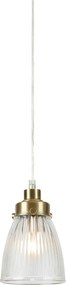 Závesné svietidlo v mosadznej farbe so skleneným tienidlom ø 11 cm Bellis – Markslöjd