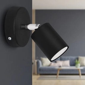 LED Nástenné bodové svietidlo TUNE 1xGU10/4,8W/230V čierna