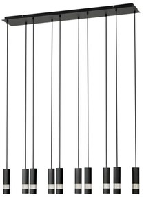 Eglo 39707 - LED Luster na lanku BERNABETA 10xGU10/4,6W/230V čierna
