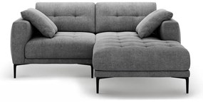 Sivá rohová pohovka (pravý roh/s leňoškou) Bemy – Micadoni