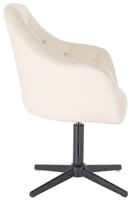 LuxuryForm DESIGN Kreslo ROMA na čiernom kríži - krémové