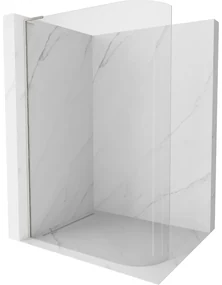 Mexen Kioto L, sprchová zástena Walk-In 120 x 200 cm, 8mm číre sklo, brúsená oceľ profil, 800-120-103-97-06
