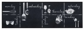 Jutex Rohož Kitchen chalk week calendar, Rozmery 1.50 x 0.50