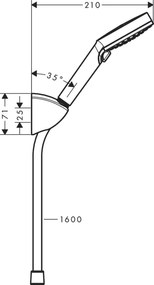 Hansgrohe Vernis Blend, sprchový set 100 Vario s hadicou 1600 mm, chrómová, HAN-26273000