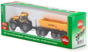 SIKU Farmer – traktor JCB 8250 so sklápacím príveskom, 1:87