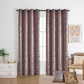 Záves na krúžkoch gold VET479/3/210GSM/140x250 vresová