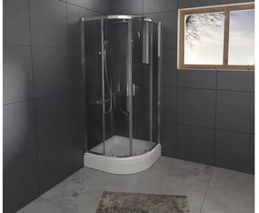 Štvrťkruhový sprchový kút RIHO HAMAR 2.0 R309 90x90x200 cm dvojkrídlové dvere set so sprchovou vaničkou R55 + DA21 GSET103