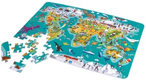 Detské puzzle – Mapa sveta 2 v 1