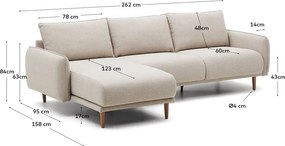 Béžová rohová pohovka (variabilná) Carlota – Kave Home