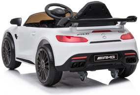 Detské elektrické autíčko na diaľkové ovládanie BestBerg BBCC-50W - Mercedes-Benz AMG GT R / od 3 rokov / nosnosť 25 kg / biela