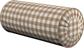 Valcový vankúš so záhybmi farba produktu béžová látka vzorované