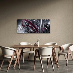 Obraz sivej abstrakcie (120x50 cm)