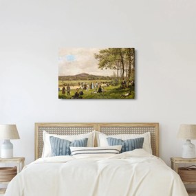 Obraz - French 19th Century, Race Course at Longchamps, reprodukcia (90x60 cm)