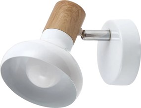 Rabalux HOLLY nástenné bodové svietidlo max. 1x40W | E14 | IP20 - biela, svetlé drevo
