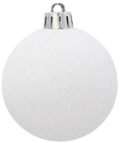 Vianočné gule 6cm 9ks Biele