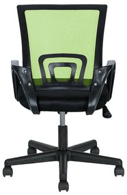 Kancelárska otočná stolička s podrúčkami v rôznych farbách, zelená