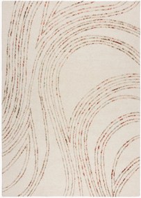 Ručne všívaný vlnený koberec's reliéfnou štruktúrou Abstract Swirl