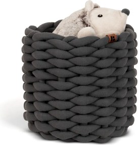 Látkový košík ø 21x17 cm Peach Skin Round S – Bigso