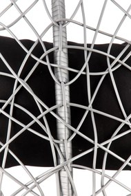 Závesné hojdacie kreslo EGGY šedé/čierne