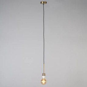 Moderná závesná lampa bronzová s tienidlom 45 cm biela - Combi 1
