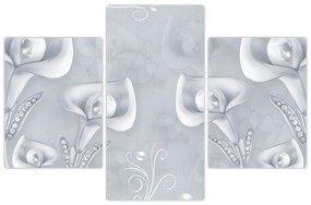 Obraz - Perlové kvety (90x60 cm)