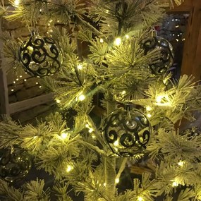 DECOLED Plastové ozdoby, d. 7 cm, 18 ks, čierne