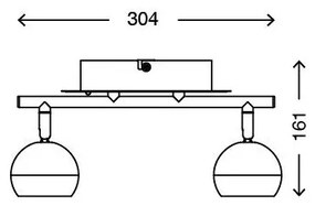 Briloner 2040-022 - LED RGB Stmievateľné bodové svietidlo 2xLED/3,3W/230V + DO