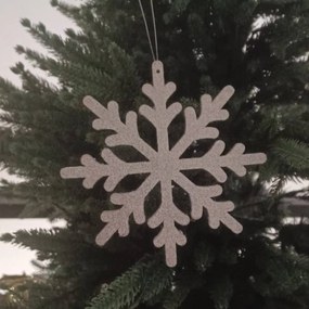 DECOLED Snehová vločka IV, priemer 15 cm, strieborná