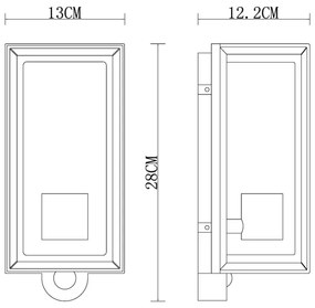 Globo 31982WS - Vonkajšie nás. sviet. so senzorom LOGANA 1xE27/60W/230V IP44 biela