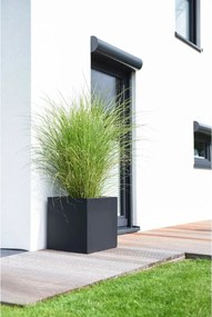 Kvetináč BLOCK, sklolaminát, 50x50x50 cm, antracit