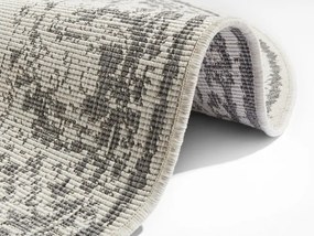 Obojstranný koberec Hanse Home Twin Supreme Borbon sivý / krémový kruh