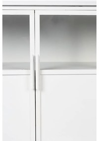 Biela kovová vitrína 35x80 cm Miya – White Label