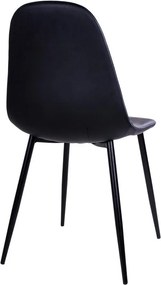Súprava 2 čiernych stoličiek s čiernymi nohami House Nordic Stokholm
