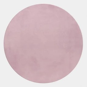 Koberec Pouffy pudrovo ružový, kruh